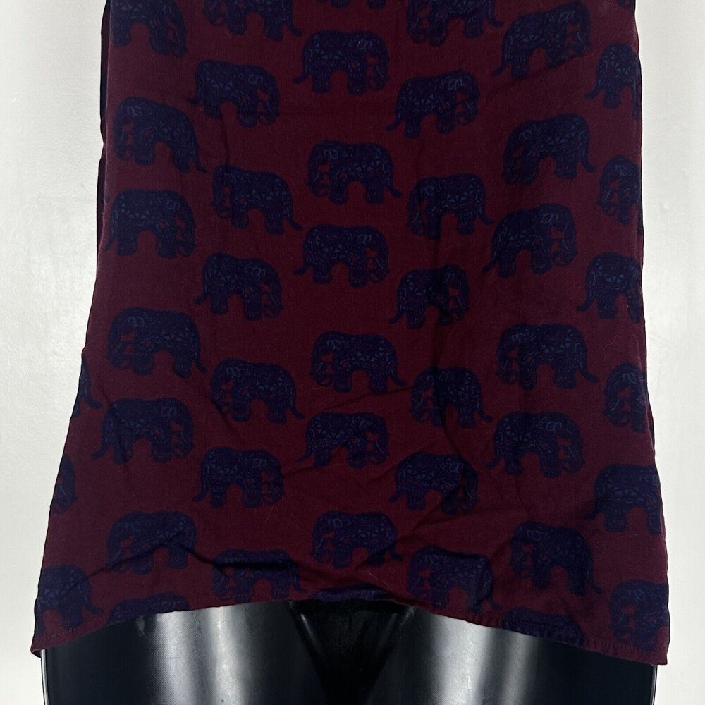 Modcloth Women's M Elephant Print Button Down Col… - image 7